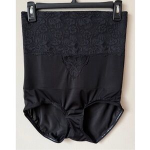 Heavenly Secrets Shape-wear Hi-Waist Tummy Control Shaping Brief 1X Black